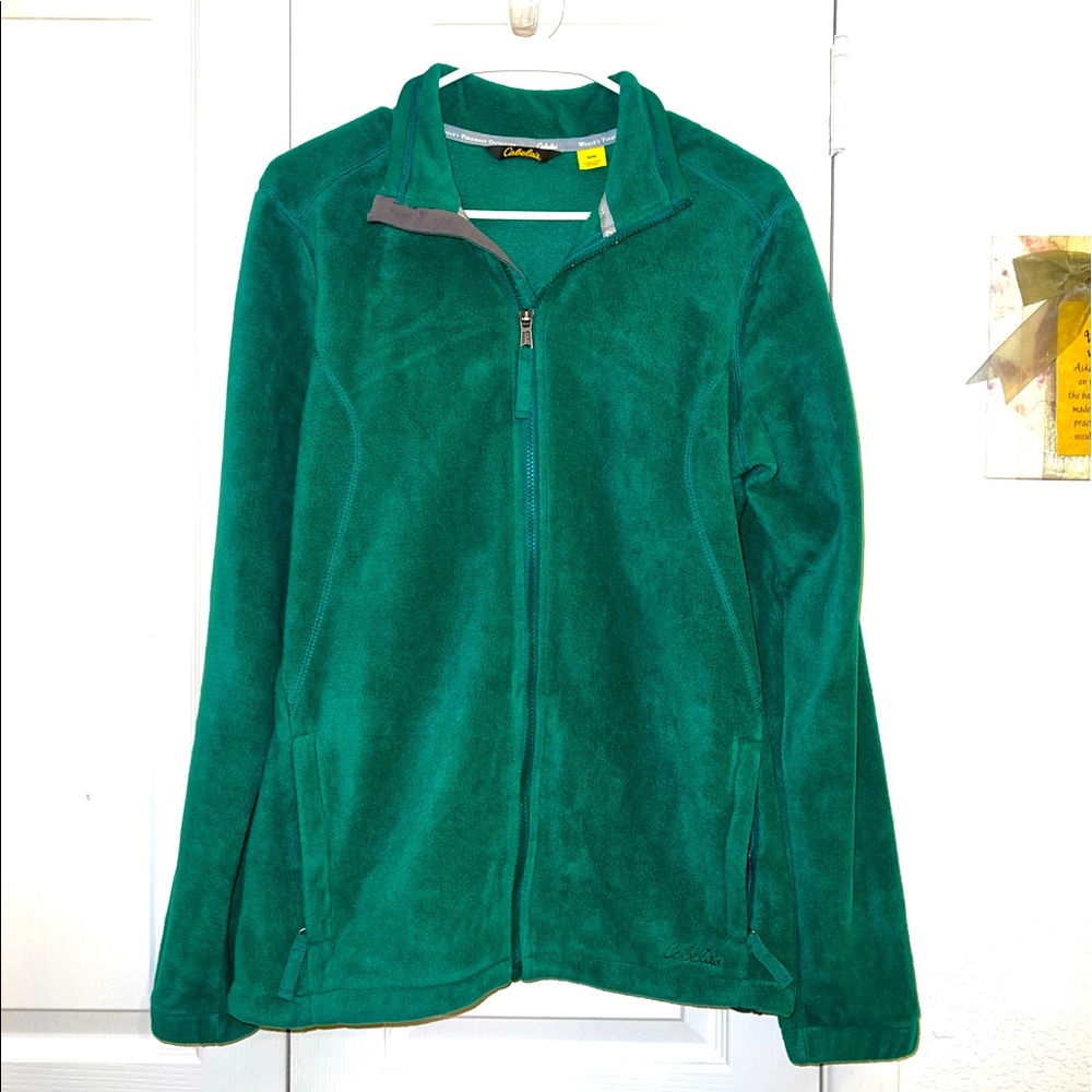 Emerald Green Cabela’s Classic Zip-Up Fleece Jacket *like new*